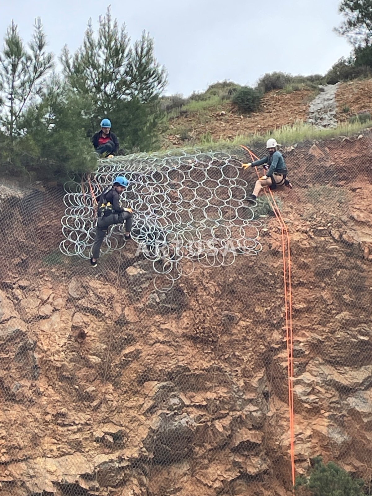 Halka ağ panelinin şeve serilmesi