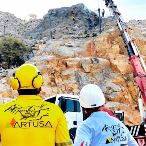 Artusa Geobrugg Oman Khasab Road Slope Protection Stabilization Team